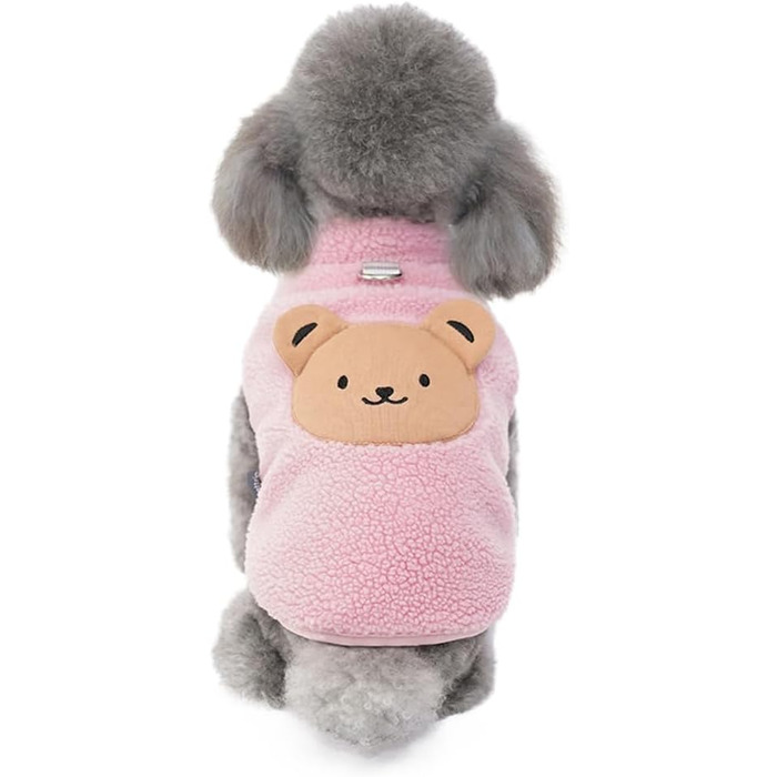 Теплий зимовий пуловер для собак маленьких порід (до 2.5 кг), зелений/рожевий (XL)