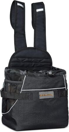 Рюкзак для кота/маленького собаки: зручний переносник для тварин з великою кишенею, безпека та комфорт, блакитний (S, чорний)