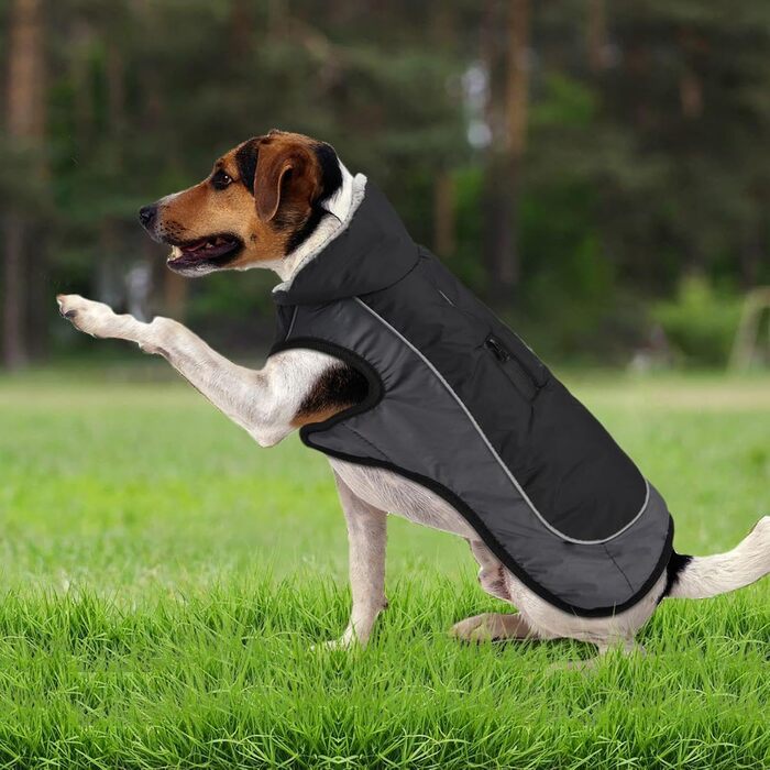 Водонепроникний зимовий одяг для собак - тепла куртка з флісовою підкладкою | Зимовий одяг для собак, водонепроникний та вітронепроникний, з регульованими ремінцями, теплий, з флісовою підкладкою, для маленьких, середніх собак