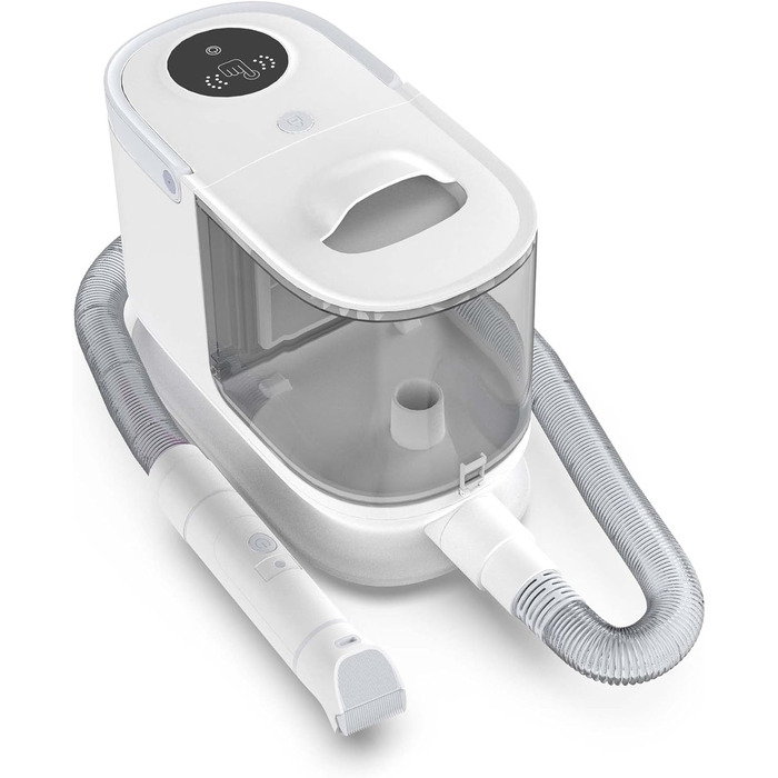 Набір для догляду за домашніми тваринами Fudajo, білий, 6 в 1: машинка для стрижки шерсті з пилососом, набір для блискучого хутра