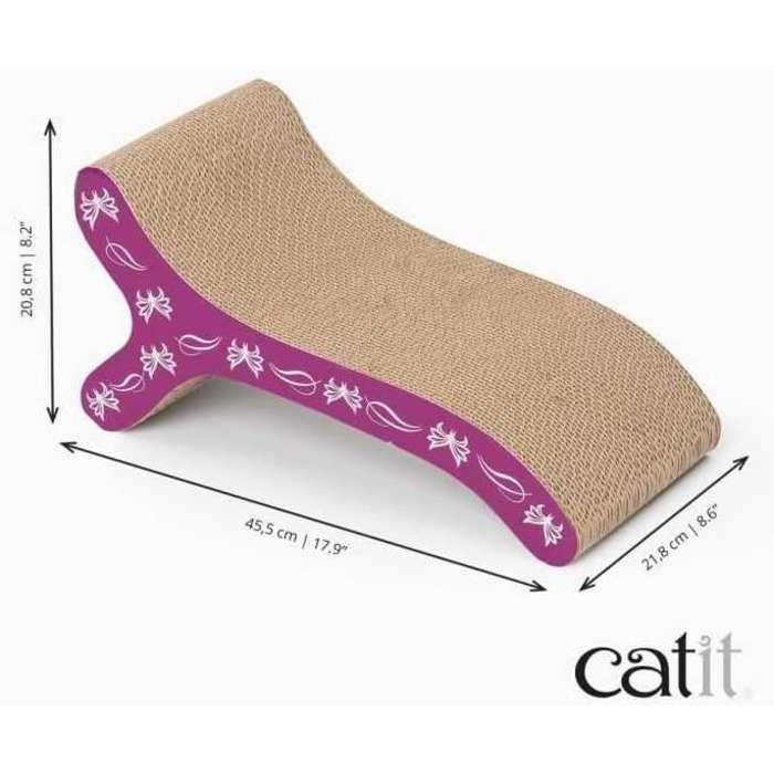 Кігтечка для котів Catit з картонної гофрованої гондоли з котячою м'ятою, S-подібної форми