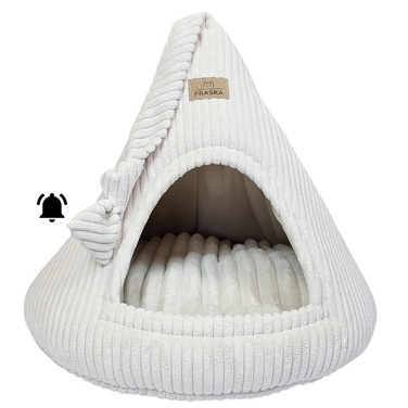 Будиночок-лежак для котів RATTLE CAT CAP з іграшкою, до 8 кг, 50 см, різні кольори