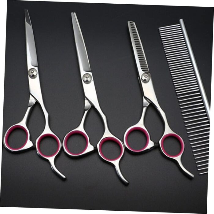 Набір професійних ножиць для грумінгу тварин Angoily: ножиці для собак та котів, ножиці для стрижки, ножиці для догляду за шерстю, гребінець