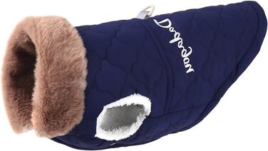 Зимова куртка для собак з D-кільцем, вітростійка, стійка до бруду, для вулиці, для мопсів, шиба-іну, чихуахуа, зелена (блакитна, S)