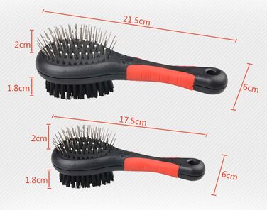 Двостороння щітка для грумінгу домашніх тварин - для собак та котів з короткою та середньою шерстю