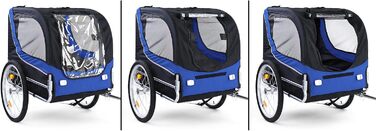 Причіп для велосипеда для собак, складний, блакитно-чорний, до 40 кг