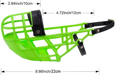 Нашийник-маска для породистих собак (Грейхаунд) - зелений. Легкий, дихаючий, безпечний для прогулянок, ветеринара та захисту від отруєнь. Міцний та довговічний.