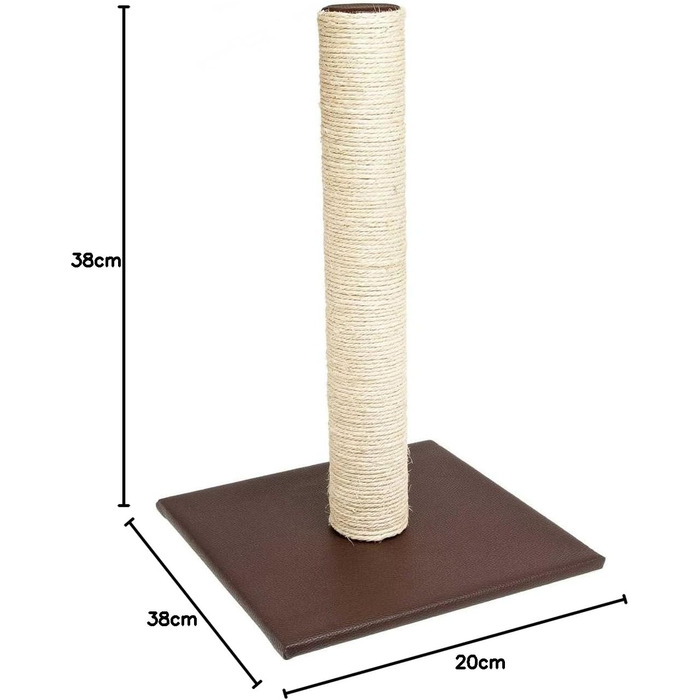 Котяча кігтеточка Karlie Kratzsäule з штучної шкіри, 38x38x59 см, коричнева