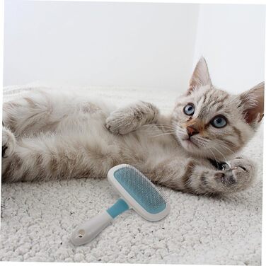 Масажна щітка для тварин ULTECHNOVO 3 шт. для котів та собак з довгим хутром, синього кольору, 15x10x2.2 см