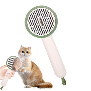 Пінсель для грумінгу собак та котів | Масажний гребінець для кошенят | Пінсель Slicker з UV-захистом та кнопкою для випускання шерсті