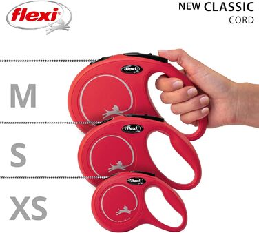 Рулетка для собак FLEXI Classic, червона, 5 м, до 25 кг