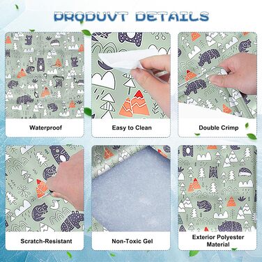 Кühlmatte Hunde: Охолоджуючий килимок для собак та котів 50x65 см. Самоохолоджуючий, водовідштовхуючий, з нетоксичним гелем. Для дому та вулиці.