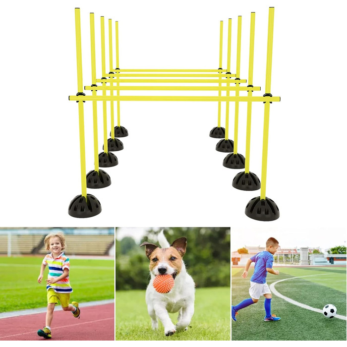 Набір пружинних штанги AufuN Agility для тренувань координації, стрибків та швидкості. Ідеально для спортивних клубів та шкіл. Жовтий колір.