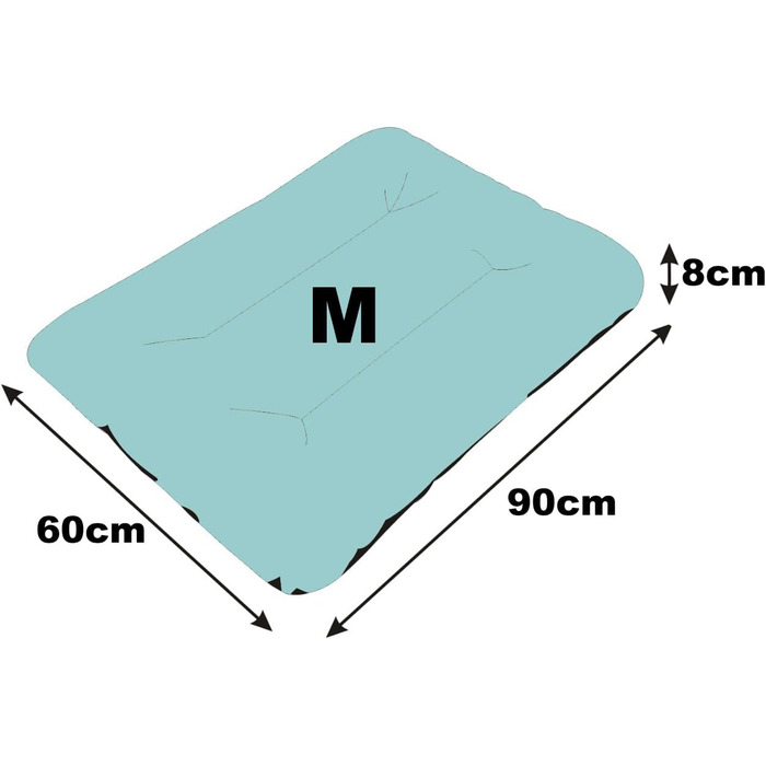 Килимок для собак, лежанка для собак, матрац для собак - чорний Oxford (90x60x8 см)