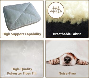 Лягушковий лежак для собак Ellie-Bo, розмір M, 71x48x10 см, штучний велюр та штучне овече хутро, коричневий та білий