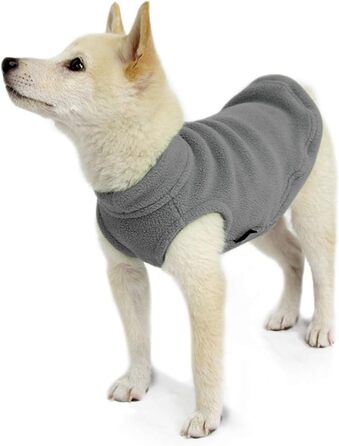 Жилет для собак Gooby з м'якого флісу, сорочка-худі, розмір Small, сірий колір