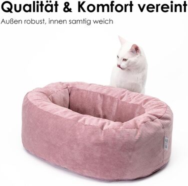 LucyBalu X Hello Kitty рожеве ліжко-кораблик для котів, м'яке, пране, для малих і великих котів, котяче ліжко, подушка, диван, лежак