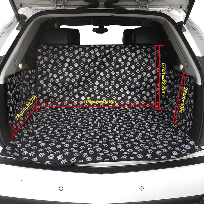 Захист для багажника автомобіля PETCUTE для собак з боковим захистом, універсальна автодека для багажника з захистом краю, водовідштовхувальна, стійка до подряпин, для універсалів, мінівенів та SUV, рожева