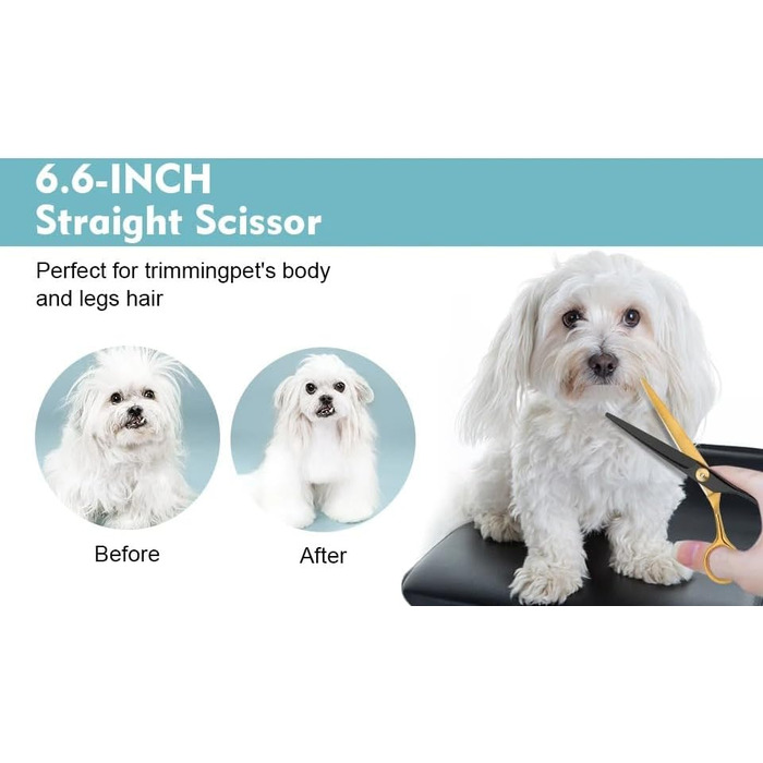 Набір професійних ножиць для собак 3 в 1 - Violett. Ножиці для грумінгу собак, котів та інших тварин. Прямі, зубчасті та вигнуті ножиці.