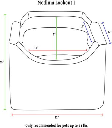 Автокрісло для собак Snoozer Lookout I, чорний діамант, 2,3-6,8 кг, для собак маленьких порід, знімне, проти блювоти під час поїздки