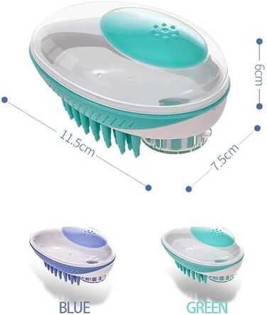 Щітка для грумінгу котів та собак з довгим волоссям. Масажна щітка для видалення шерсті та розплутування. Підходить для котів, собак, кроликів та інших тварин. (Blue)