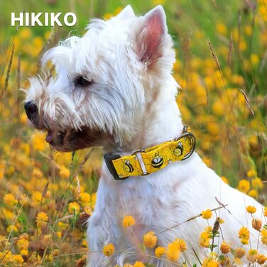 Нашийник для собак Hikiko Martingale, класичний, для малих, середніх та великих собак, міцний, надійний, розмір L (Жовта бджола, Small)
