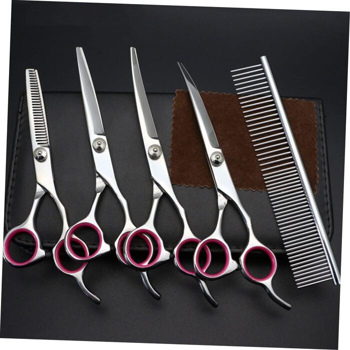 Набір професійних ножиць для грумінгу домашніх тварин BESPORTBLE (для собак та котів)