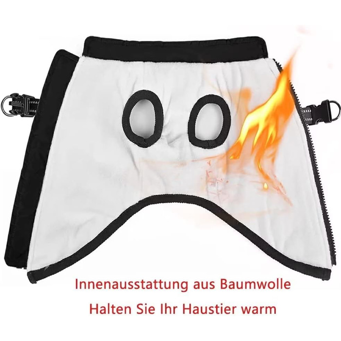 Зимовий жилет для собак, водонепроникний, з D-початком, для маленьких собак (3XL, Чорний)