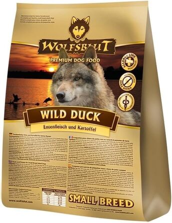 Сухий корм для собак WOLFSBLUT для дорослих собак малих порід з качкою, беззерновий, з суперфудами, 2 кг