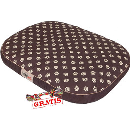 HobbyDog Овальний лежак для собак з підстилкою та іграшкою, лежанка-рушник, підстилка для собак, килимок для собак, спальне місце (XXL 130x100 см)