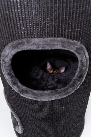 Petrebels Дряпка для котів - дряпка-домик, 110 см, чорна