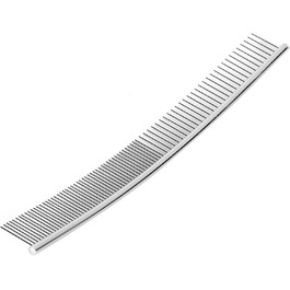 Гребінець для грумінгу собак з нержавіючої сталі, вигнутий носик, для видалення шерсті собак та котів (25 см)