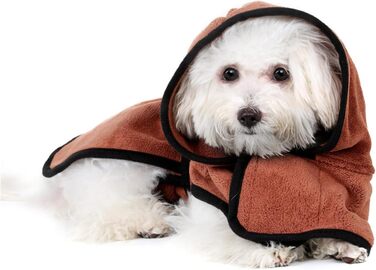 Поглинаюча рушник для купання котів та собак, швидко сушить, м'який, середніх та великих порід, коричневий, розмір M