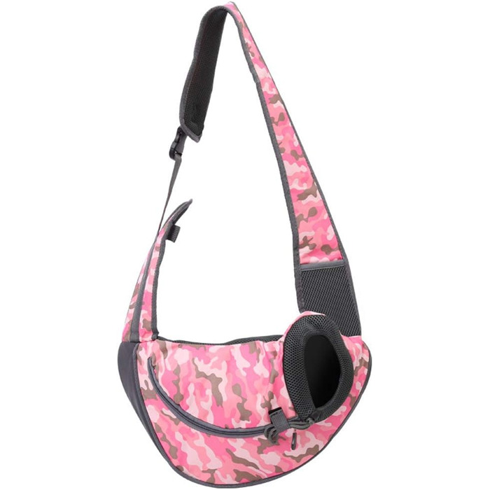 PETEMOO Сумка-переноска для собак і котів, червоно-камуфляжна, до 2.5 кг, з сіткою для дихання