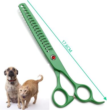 Набір професійних ножиць для собак 4 в 1: прямі, зубчасті, вигнуті ножиці + гребінець. Підходить для собак, котів та інших тварин