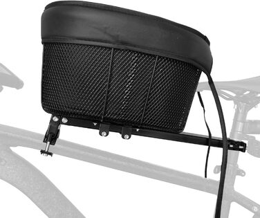 Складаний кошик для собак, м'який велосипедний переносник, знімний передній кошик, велосипедний переносник для котів та собак (чорний)