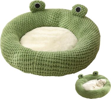 Квіткове ліжко для котів JINGTOPS, м'яке гніздо-лежанка у формі подушки, тепле та зручне ліжко для котів та маленьких цуценят (M-50см, кругле)