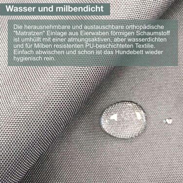 Ортопедичне ліжко для собак Traumreiter, сіре, 135x100 см. Підходить для великих та середніх собак. Ліжко-корзина, ліжко-софа, велике ліжечко для собак.