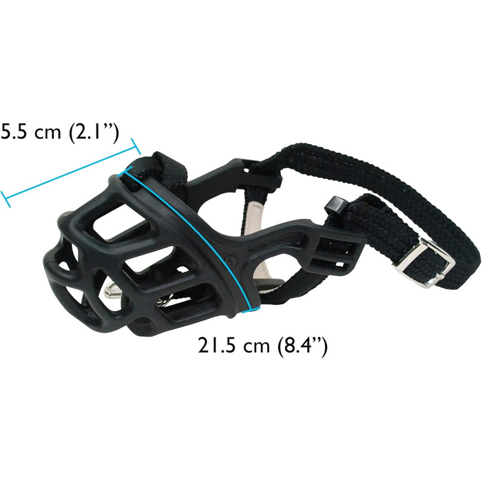 Нашийник-маска для собак великих порід Zeus Alpha TPR, чорний, розмір L, Comfort Fit