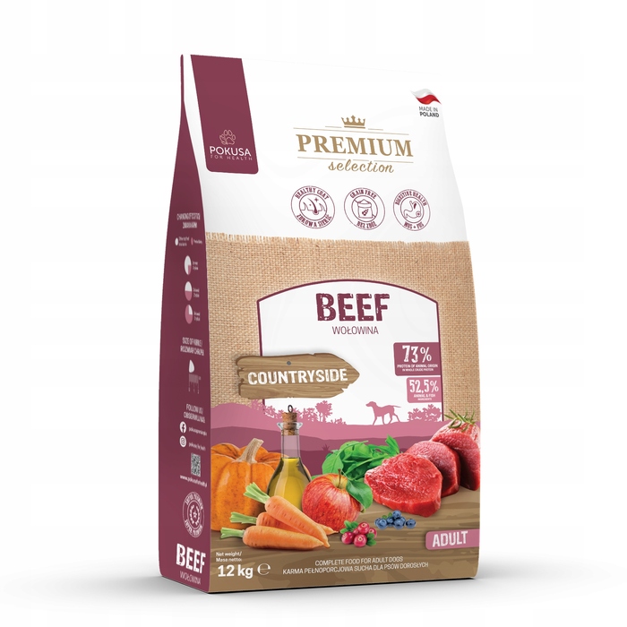 Сухий корм для собак Karma Pokusa Premium Beef (Яловичина), дорослі, 12 кг