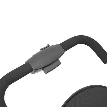 Візок для собак та котів, 2-шарів, до 15 кг, чорний, складний, з сіткою для вентиляції та ременями безпеки