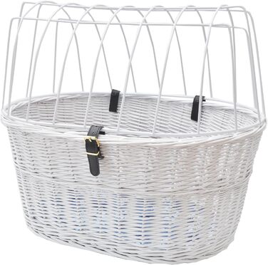 Кошик для велосипеда Aumüller з тваринами, білий, 52 см - кріплення на багажник