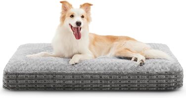 Ортопедичний килимок для собак - м'яке ліжко з неслизькою основою, 60x45x12 см, сірий