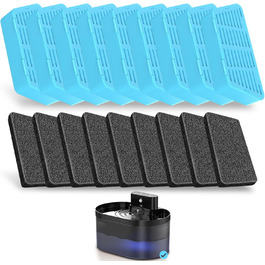 Замінні фільтри для фонтанів для котів, 2.2 л, 9 шт.