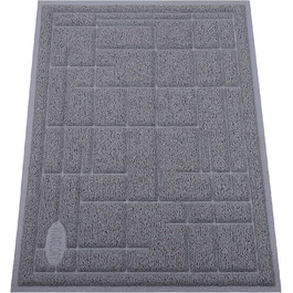 Килимок для котячого туалету VIVAGLORY, 90x60 см, сірий. Килимок для котячого лотка, миється, підкладка, сірий, 90x60 см