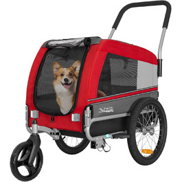 Універсальний візок-перевозник для собак Tiggo VS Pets Medium: 2-в-1 (велосипедний, буксирний)