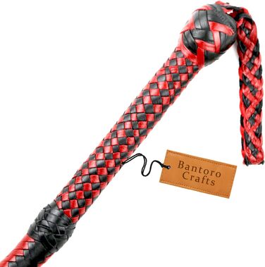 Плетена батіг з натуральної шкіри кенгуру, 1,2-7,3 м, 16 плетінь, для професійного використання