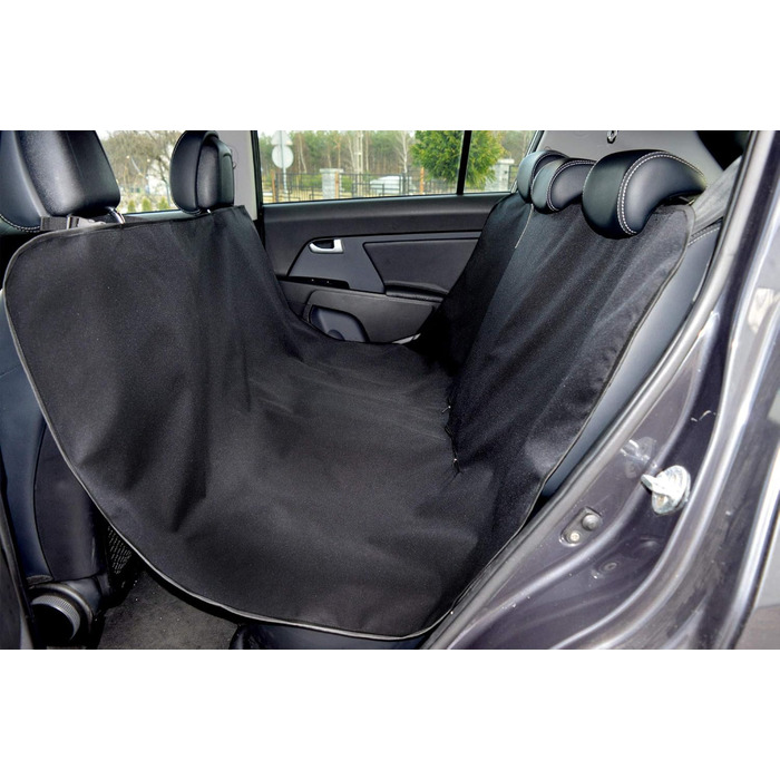 Водонепроникна захисна накидка на сидіння авто для собак та котів, 137x153 см, чорна