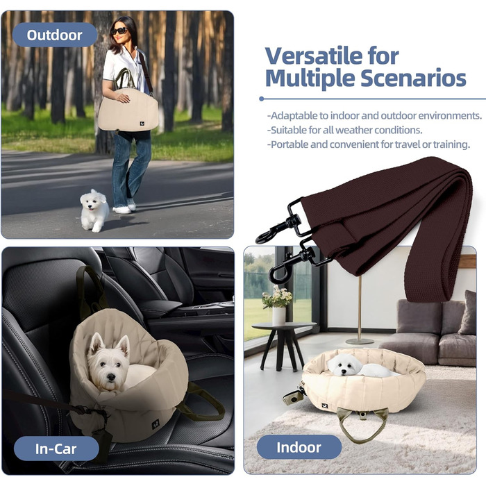 Сумка-переноска для собак Sytopia, середнього розміру, до 11,3 кг, бежевий колір (2024-0722)