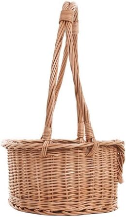 Корзина для тварин Weidentierkorb з прутької, переноска для кота з ручкою, лежанка для собаки з подушкою